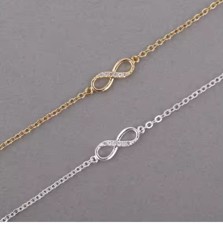 Eight point diamond collar clavicle chain bracelet