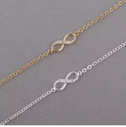 Eight point diamond collar clavicle chain bracelet