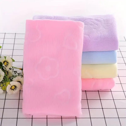 2pcs Microfiber Bathroom Towels with Bear Flowers - AriaCo.