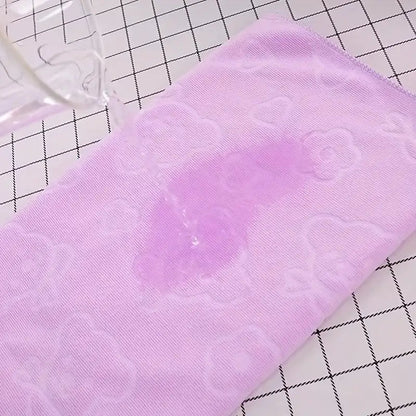 2pcs Microfiber Bathroom Towels with Bear Flowers - AriaCo.