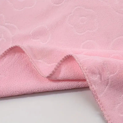 2pcs Microfiber Bathroom Towels with Bear Flowers - AriaCo.