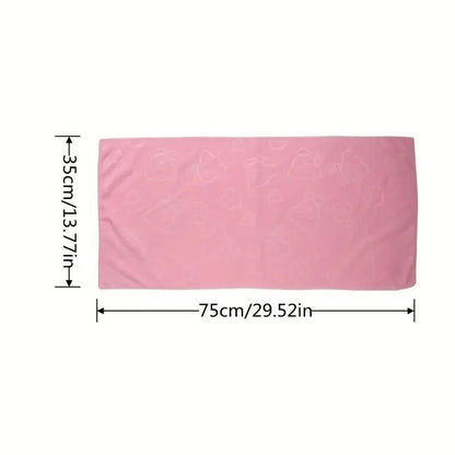2pcs Microfiber Bathroom Towels with Bear Flowers - AriaCo.