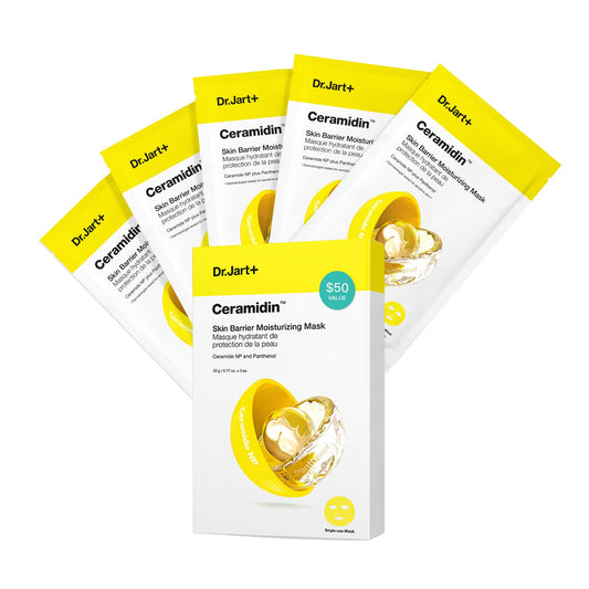 Dr.Jart+ Ceramidin™ Skin Barrier Moisturizing Face Mask | Sheet Mask | Korean Skin Care 5 Pack
