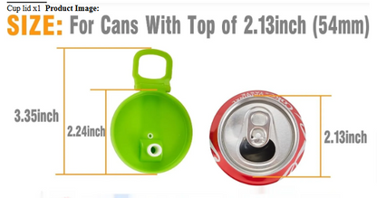 Soda Can Lid with Straw