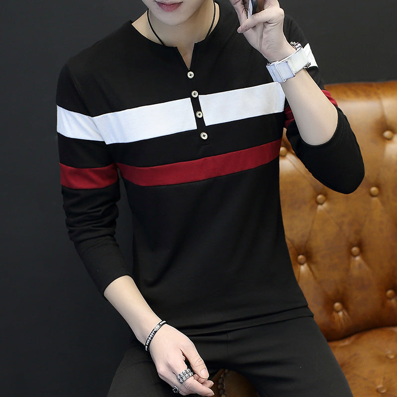 Men's Korean Style Long Sleeve T-Shirt - Autumn Collection
