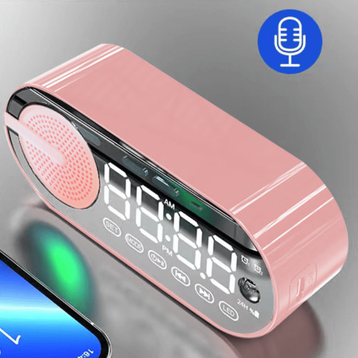Bluetooth Alarm Clock Speaker with FM Subwoofer Portable - AriaCo.