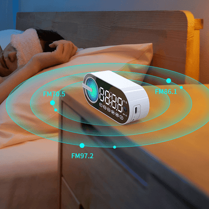 Bluetooth Alarm Clock Speaker with FM Subwoofer Portable - AriaCo.