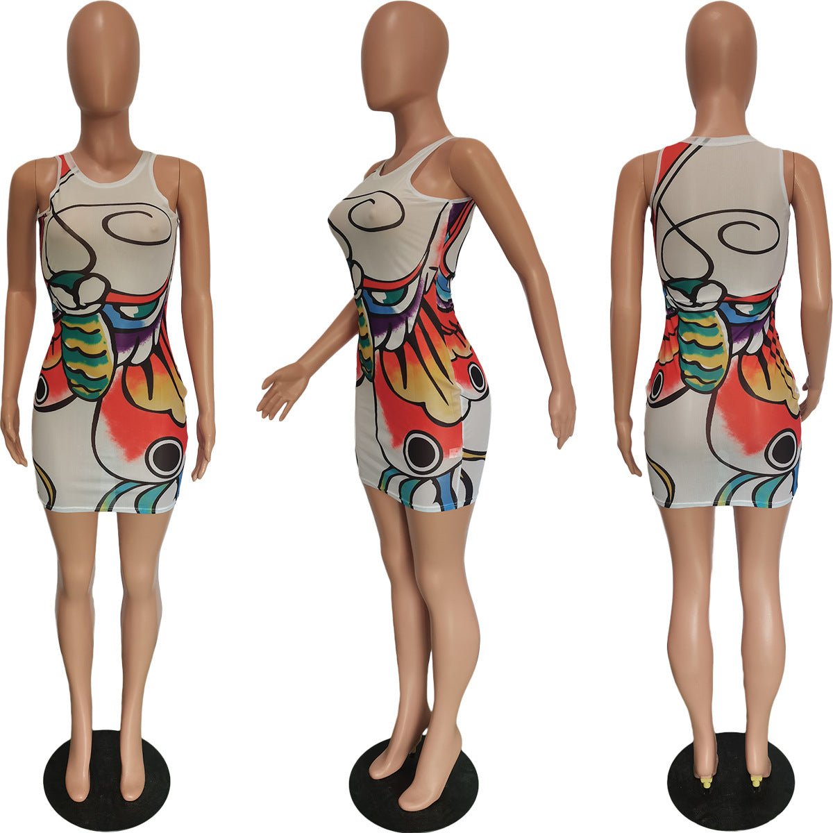 BN259 Women's Spring/Summer Sleeveless Dress - AriaCo.
