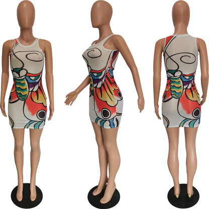 BN259 Women's Spring/Summer Sleeveless Dress - AriaCo.