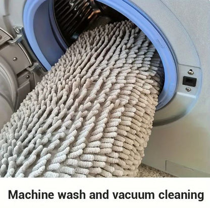 Pet Chenille Bathroom Door Absorbent Floor Mat Non-slip