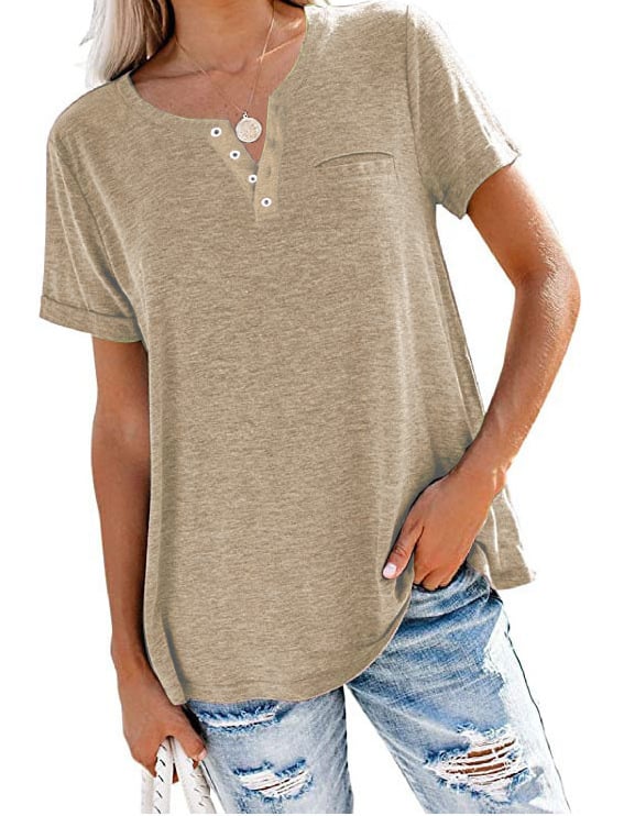 Casual Solid Color Loose Long Sleeve T-Shirt - AriaCo.