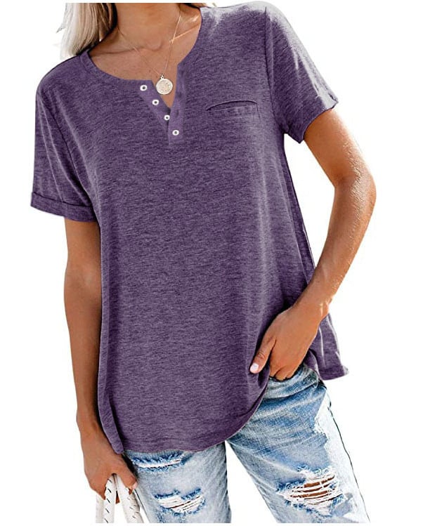 Casual Solid Color Loose Long Sleeve T-Shirt - AriaCo.