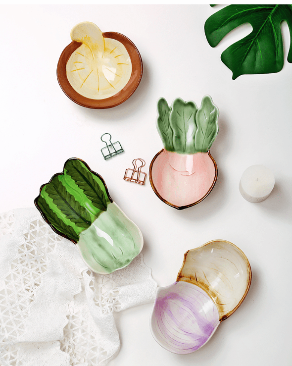 Cute Japanese Ceramic Snack Plates for Home Use - AriaCo.