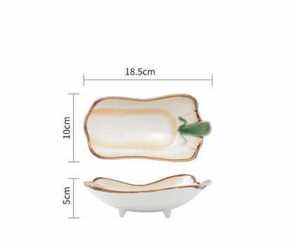 Cute Japanese Ceramic Snack Plates for Home Use - AriaCo.