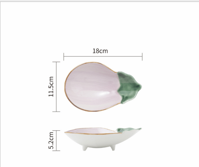Cute Japanese Ceramic Snack Plates for Home Use - AriaCo.