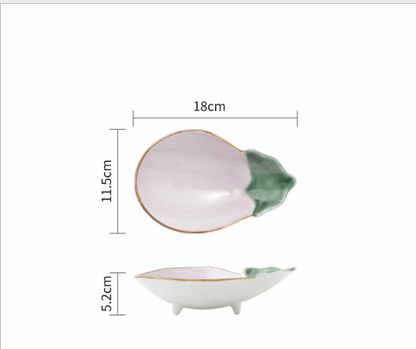 Cute Japanese Ceramic Snack Plates for Home Use - AriaCo.