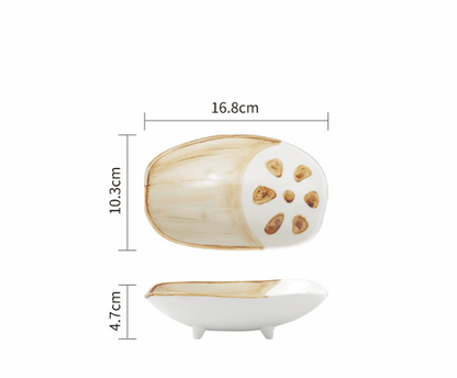 Cute Japanese Ceramic Snack Plates for Home Use - AriaCo.