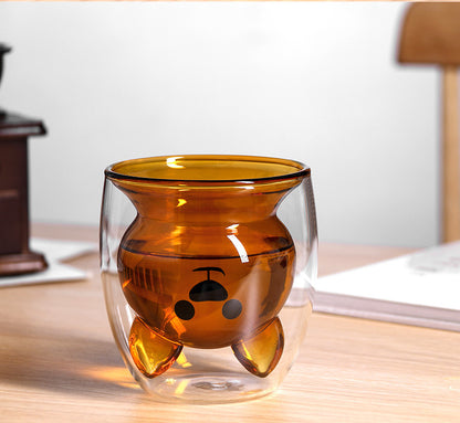 Easter Bunny Double-Layer Insulated Glass Cup