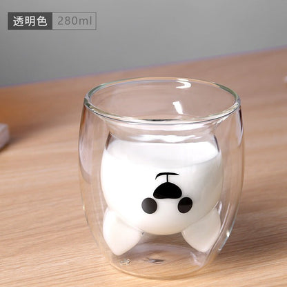 Easter Bunny Double - Layer Insulated Glass Cup - AriaCo.