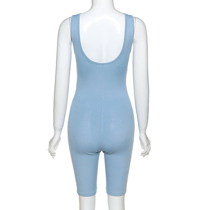 High - Waisted Athletic Bodysuit Shorts for Women - AriaCo.