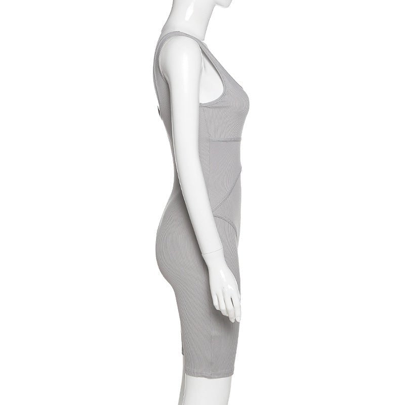 High - Waisted Athletic Bodysuit Shorts for Women - AriaCo.