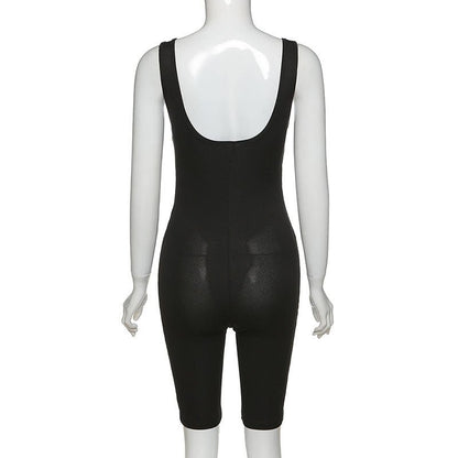 High-Waisted Athletic Bodysuit Shorts for Women - AriaCo.
