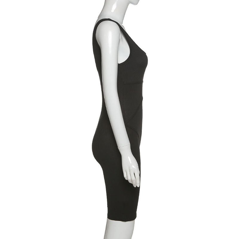 High - Waisted Athletic Bodysuit Shorts for Women - AriaCo.
