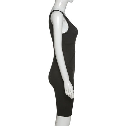 High - Waisted Athletic Bodysuit Shorts for Women - AriaCo.