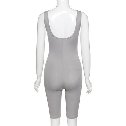 High-Waisted Athletic Bodysuit Shorts for Women - AriaCo.