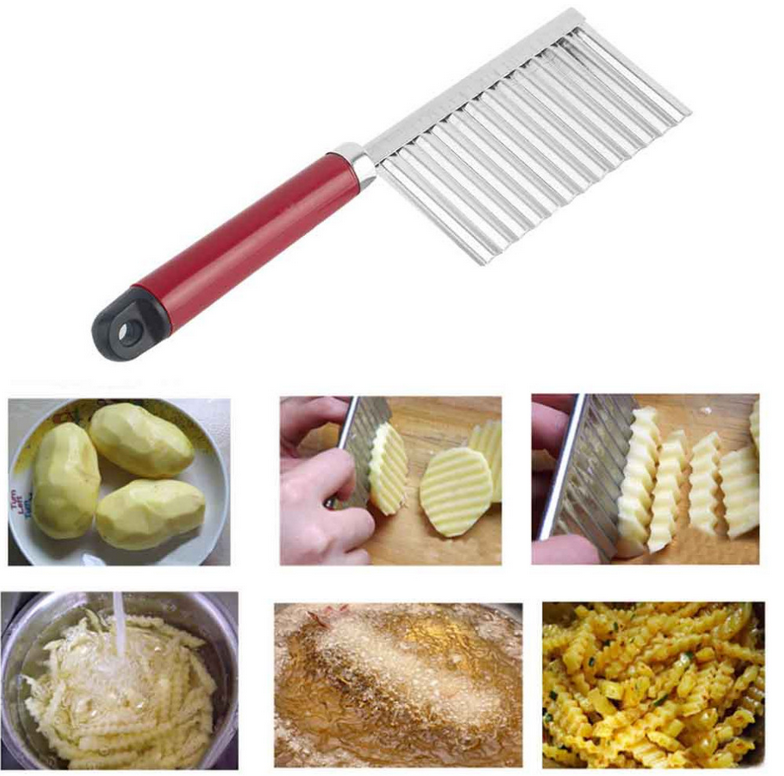 Multi-Functional Stainless Steel Wavy Knife for Vegetables - AriaCo.