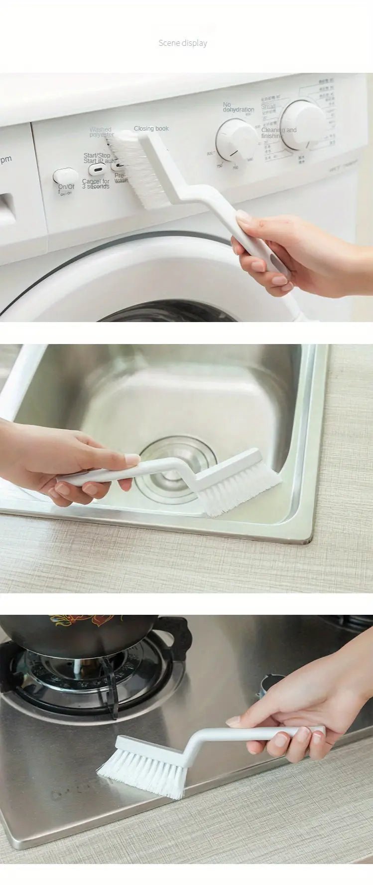 Multipurpose Cleaning Brush for Bathroom Tiles and Windows - AriaCo.