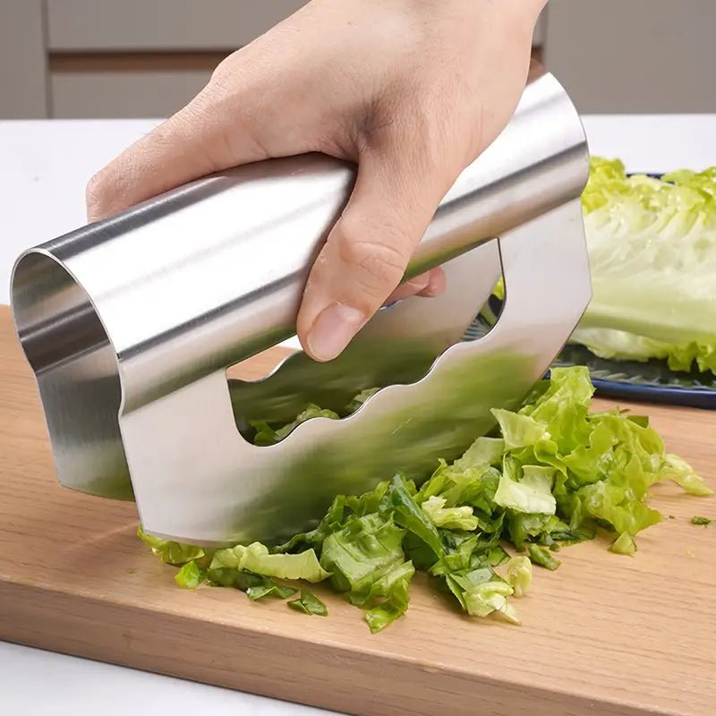 Stainless Steel Vegetable Chopper with Blade Protector - AriaCo.