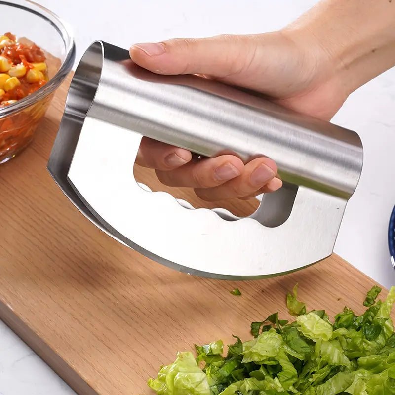 Stainless Steel Vegetable Chopper with Blade Protector - AriaCo.