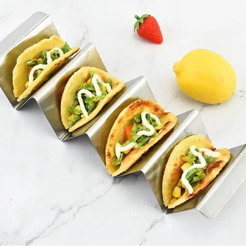 Stainless Steel W-Shaped Taco and Pancake Holder (1 pc) - AriaCo.