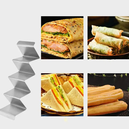 Stainless Steel W-Shaped Taco and Pancake Holder (1 pc) - AriaCo.