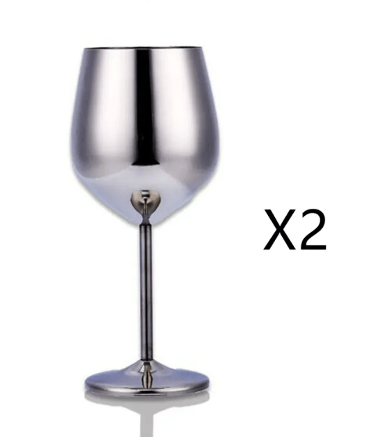 Stainless Steel Wine Glass - AriaCo.