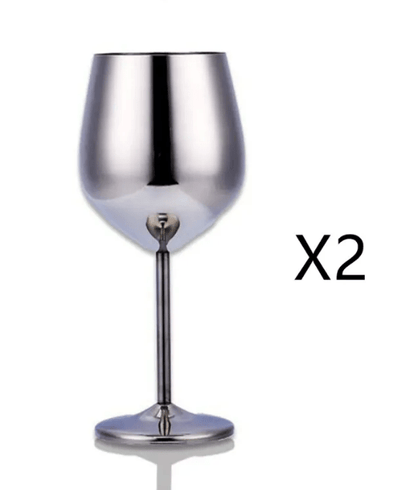 Stainless Steel Wine Glass - AriaCo.