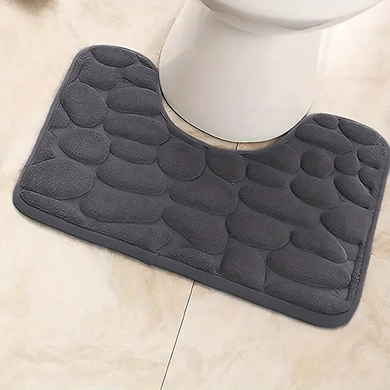 U-shaped Memory Foam Bath Mat, Super Absorbent & Non-Slip - AriaCo.