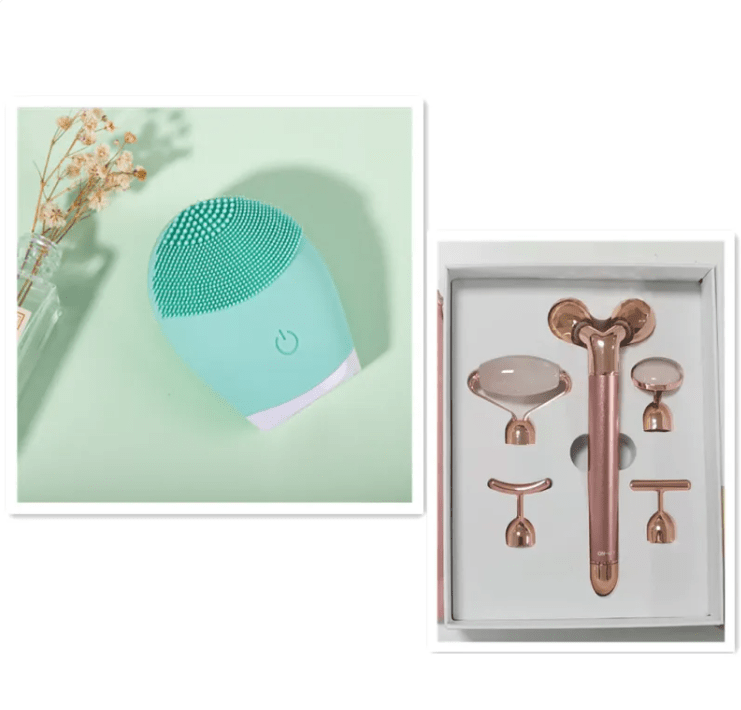 Ultrasonic Silicone Facial Cleansing Brush - Electric Skin Care Device - AriaCo.