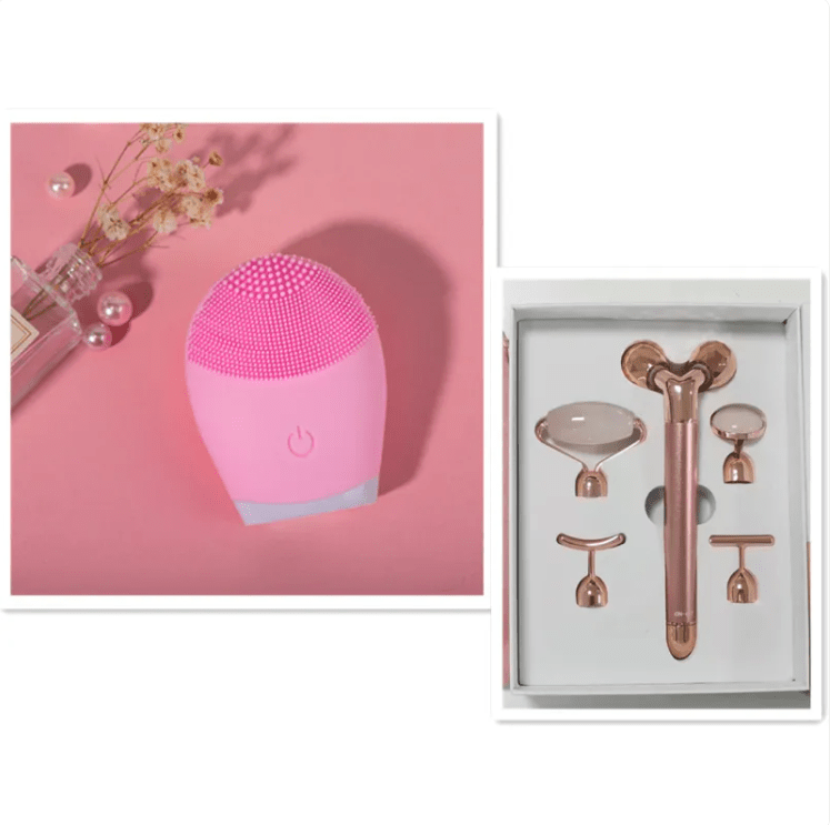 Ultrasonic Silicone Facial Cleansing Brush - Electric Skin Care Device - AriaCo.