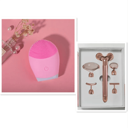 Ultrasonic Silicone Facial Cleansing Brush - Electric Skin Care Device - AriaCo.