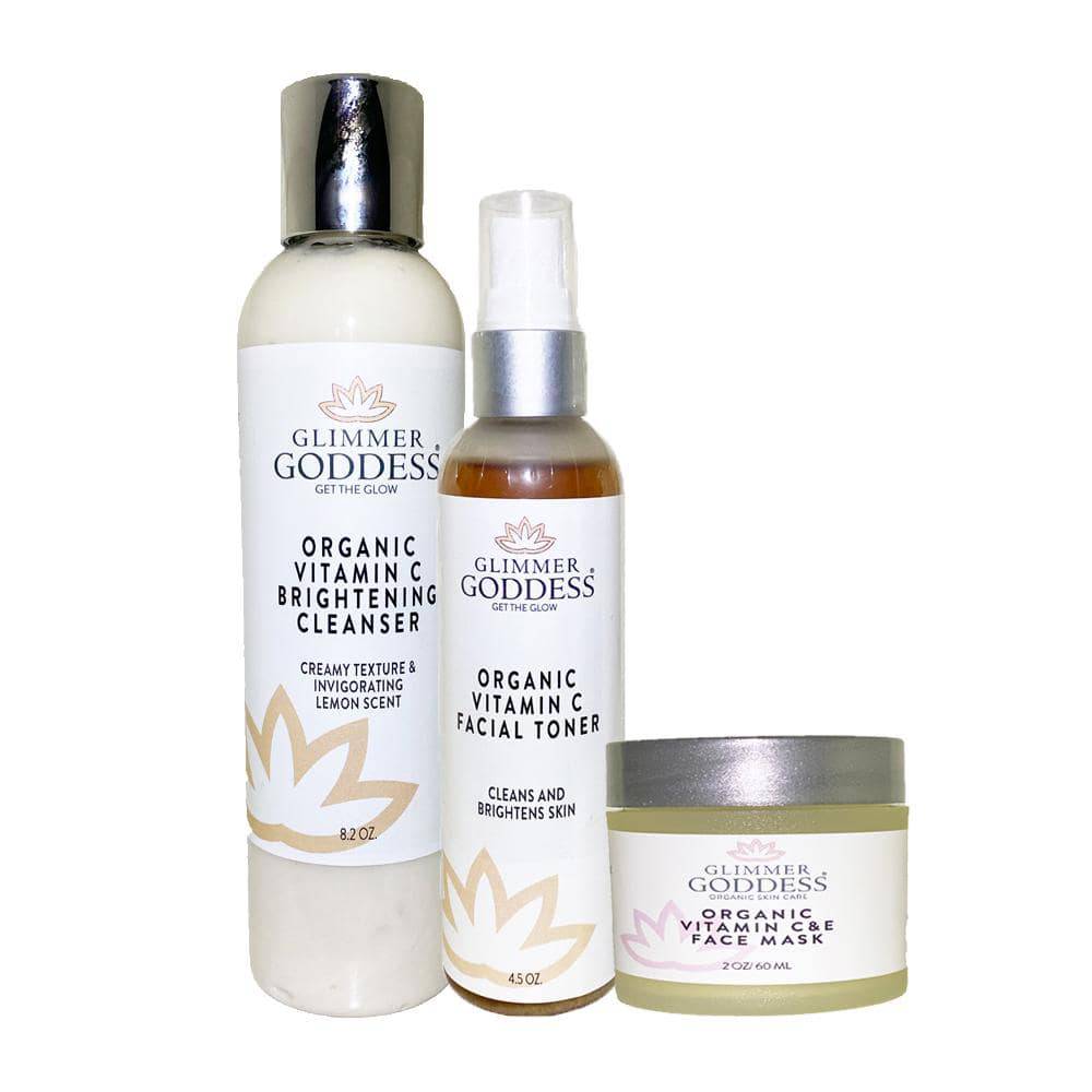 Vitamin C Brighter Skin Organic Skin Care 3 Step Cleansing Kit - AriaCo.