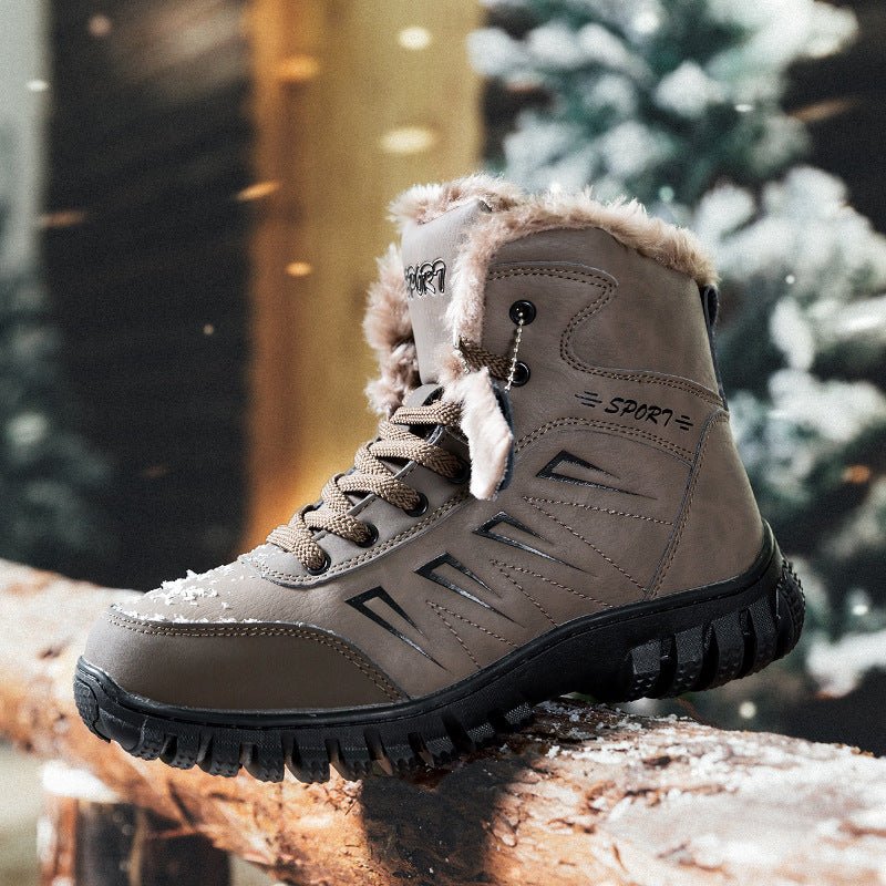 Winter Men's Warm Cotton Shoes - Non-Slip Snow Boots - AriaCo.