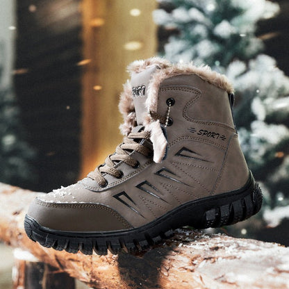 Winter Men's Warm Cotton Shoes - Non-Slip Snow Boots - AriaCo.