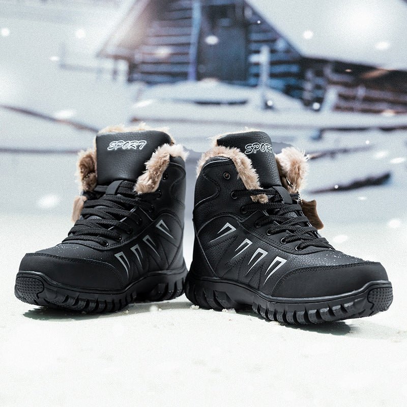 Winter Men's Warm Cotton Shoes - Non-Slip Snow Boots - AriaCo.