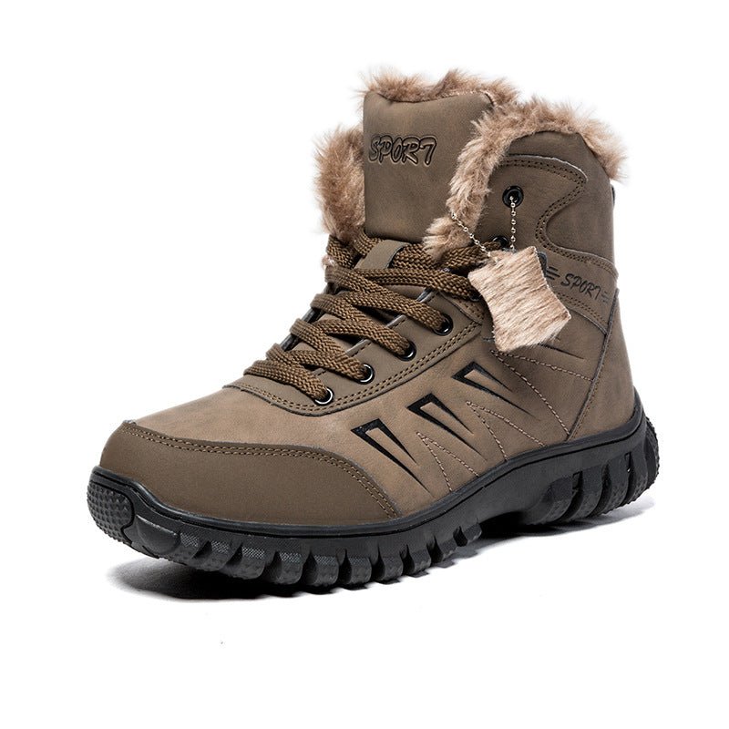 Winter Men's Warm Cotton Shoes - Non-Slip Snow Boots - AriaCo.