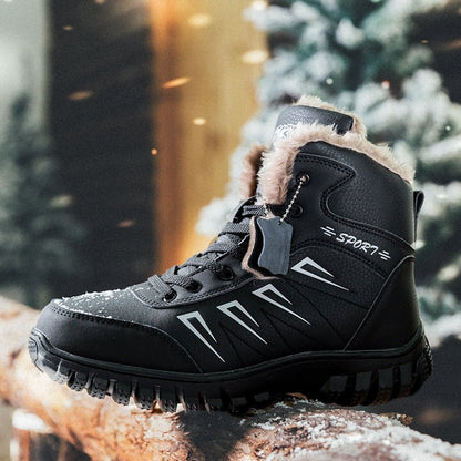 Winter Men's Warm Cotton Shoes - Non-Slip Snow Boots - AriaCo.