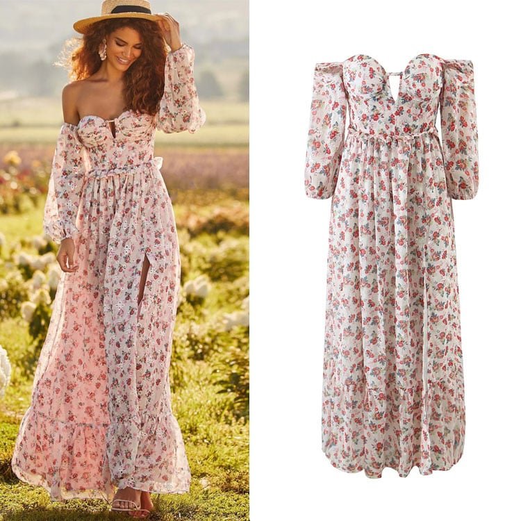 Women's Spring/Summer Side Slit Dress - AriaCo.